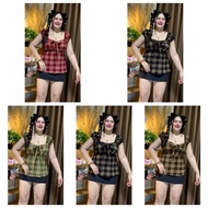 MM80 Fashion Clothes For Chubby Women Sleeveless Bow Tie Smocked Around The Body Chest Between 36-44