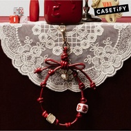 Casetify - Bow Charm Wristlet (black, red)