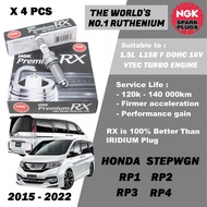 NGK Premium RX Spark Plug - Honda StepWGN Stepwagon RP1 RP2 RP3 RP4 1.5L L15B VTEC Turbo DOHC 16V ( 
