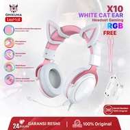 ONIKUMA X10 Headphone Gaming Headset Gaming Hitam Pink Original Bergaransi Resmi Bisa Untuk HP