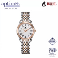 [Aptimos] Ernest Borel Cosmic LBR708N-251 White Dial Women Quartz Bracelet Watch