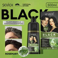 Sevich Black Hair Dye Shampoo Rosemary Plant-Based Hair Color Deep Shampoo