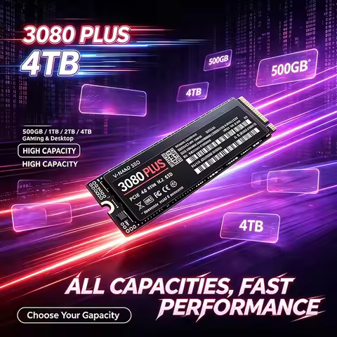 3080 PLUS PCIe3.0 M.2 2280 NVMe SSD Upto High‑Speed Internal SSD 500GB 1TB 2TB 4TB For Gaming Laptop