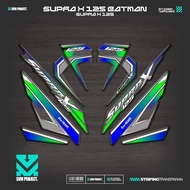 UV TRANSPARENT STRIPING SUPRA X 125 BATMAN MOTIF IP94 WAVE 125 BETMEN STICKER SIMPLE GRAPHICBENING