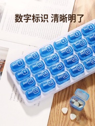 Small Pill Box 31 Days Portable Small Size Mini 30 Days Pill Pill Packing One Month Portable Medicin