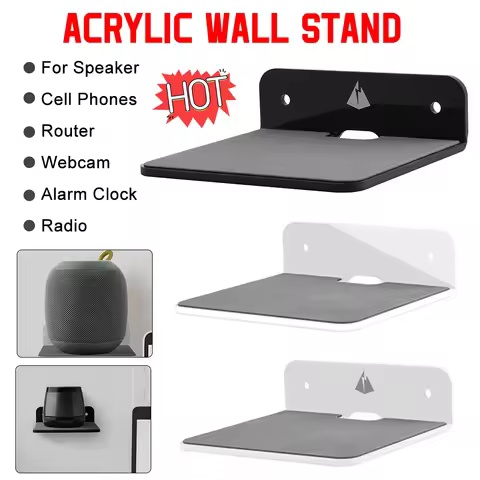 Multifunctiona Acrylic Wall Shelf Display Stand for Webcam Cellphones Router Radio Speaker for BOSE 