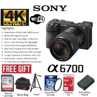 (NEW READY STOCK)SONY A6700 18-135MM + EXTRA BATTERY ORIGINAL 4K 120FPS 26MP EXMOR R APSC BSI CMOS S