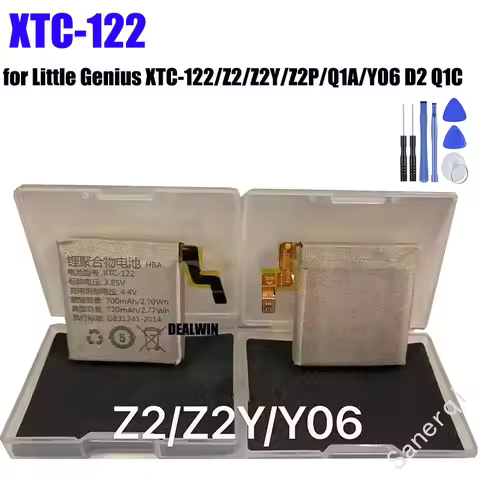 Full 800mAh Phone Watch XTC-122 Battery for Little Genius XTC-122 Z2/Z2Y/Z2P/Q1A/Y06 D2 Q1C Bateria 