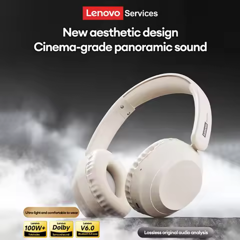 New Lenovo LE601 Over-Ear Wireless Bluetooth 6.0 Headphones Gaming Headset IMAX-level 360° Stereo So