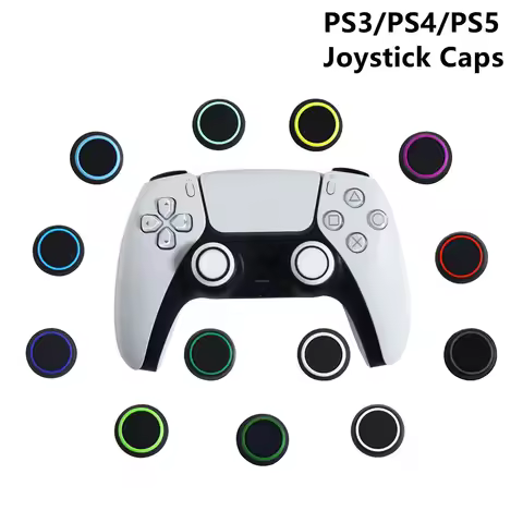 Joystick Replacement Grip Caps For PS5/PS4/PS3 Controller Silicone Thumb Grips Anti-Slip Joystick Co