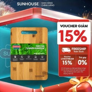 SUNHOUSE NATURAL BAMBOO Chopping Board KS-CH3522B – Size 35x22cm | Antibacterial, safe for health