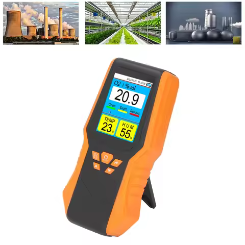 Portable Handheld O2 Detector Oxygen Gas Monitor, 0-30%vol Concentration Tester, 1.5s Fast Response 