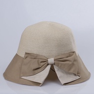 2022 NEW Womens straw Hats Panamas UV Protection Sun Visor Beach Hats fashion Visors Foldable Female patch Bow Hat caps girl cap