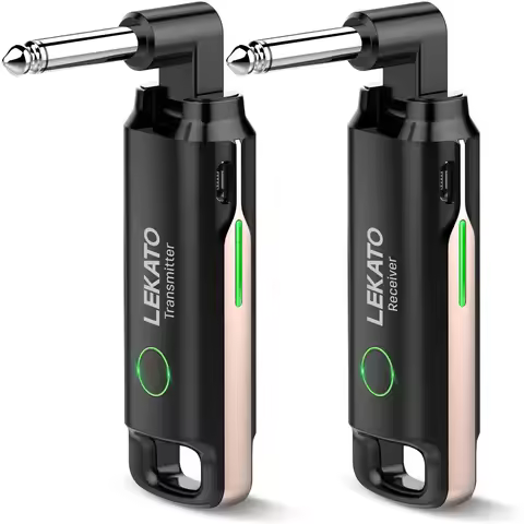 LEKATO Transmitter Receiver WS-70 Wireless Guitar System Built-In Rechargeable Audio Guitar Wireless