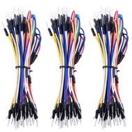 HiLetgo Pack of 3 Set 65pcs Assorted Multicoloured Solderless Wires Flexible Breadboard Jumper Wires