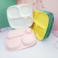 small lunch box kids lunch box kids Bamboo Fiber Children Breakfast Eating Compartment Plate Baby Ho