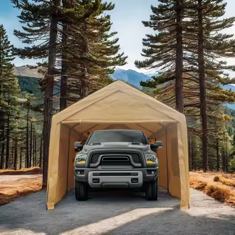 Heavy Duty 12x20ft Outdoor Carport Canopy - Ventilated