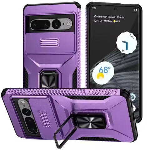 Military Grade Ring Holder Case For Google Pixel 7 Pro 7A 7 A Pixel7A Heavy Duty Camera Lens Slide C