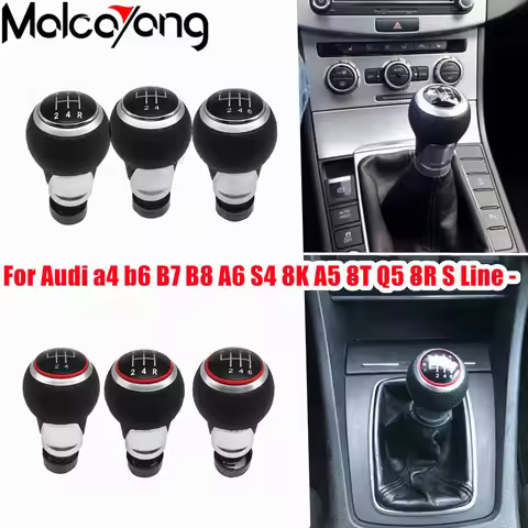 Gear shift knob for Audi skoda seat A3 A4 B6 B7 b8 A6 S4 B8 8K A5 8T Q5 8R For volkswagen v-w passat