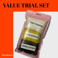 Value trial Bedda lotong 120g + Lulur rempah 120g + Bibit pemutih 100g