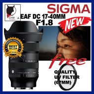 READY STOCK SIGMA EAF DC 17-40MM F1.8 ART LENS FOR CANON RF & FUJIFILM FREE UV FILTER 67MM