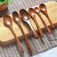 WADEES Wooden Spoon Ice Cream Natural Tableware For Soup Cooking Kitchen Tea Coffee Coffee Spoon