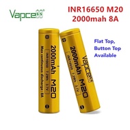 Vapcell 16650 M20 2000mah 8A High Drain 3.7V Li-ion Rechargeable Battery Protected