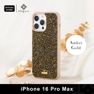 Bling & Co เคส สี Amber Gold สำหรับ iPhone 16 11 12 13 14 15 Plus Pro Max ลายกลิตเตอร์ กากเพชร วิบวั
