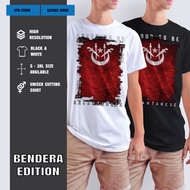 TSHIRT BENDERA KELANTAN VIRAL Design 100% Black & White Unisex Baju Viral