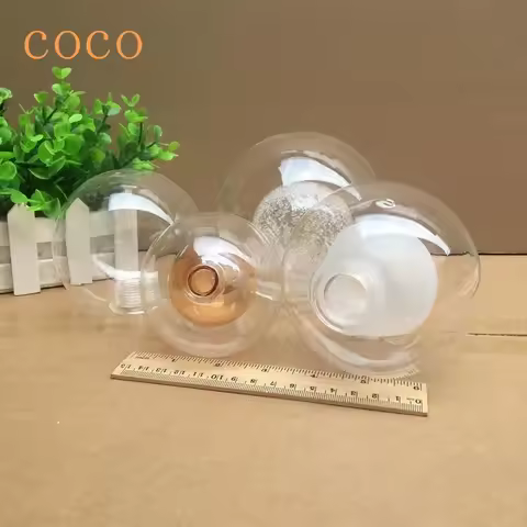 D8cm D10cm D12cm D15cm D18cm D20cm D25cmG9 White Glass Transparent Ball Cover Replacement Accessory 