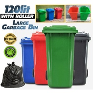 [100L / 120L / 240L] Big Green Dustbin / Green Plastic Dustbin / Tong Sampah Besar / Mobile Garbage 