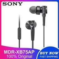 Original Sony MDR-XB75AP Premium Extra Bass In-Ear Headphones With Mic 3.5mm Stereo Earphones Sport 