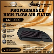 PROFORMANCE High-Flow Air Filter AAF-J300｜Kawasaki J300  / 300 SE 14-20 / Kymco DOWNTOWN 300I