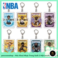 Sport Basketball NBA Style Acrylic Transparent Plastic Keychain