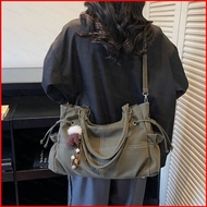 GG3 Retro Casual Suede Tote Bag for Women Fashion Large Capacity Shoulder Bag Commuting Crossbody Ba
