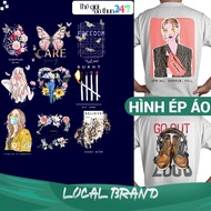 [Image ironed, heat pressed] Image of Girl 3 ironed with iron, iron