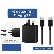 45W USB-C Super Fast Charging Wall Charger PD 3.0 Type-C Fast Charger UK Plug Power Adapter For Sams