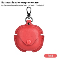 Leather Button Earphone Cases For Samsung Galaxy Buds 2 Case With Buckle Shockproof Cover For Samsung Buds 2 Pro/Live/FE Shell