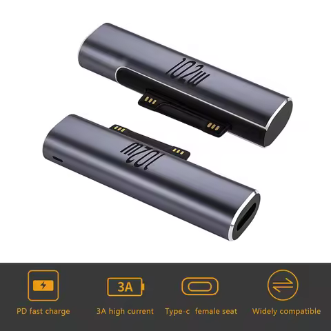 For Microsoft Surface Pro X 8 7 6 5 4 3 Go Book to USB Type C PD Adapter Tablet Fast Charging Plug C