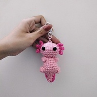Axolotl Plush Keychain Crochet Mini