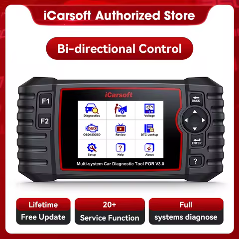 iCarsoft 2025 POR V3.0 All System OBD2 Scanner, Bidirectional Diagnostic Tool for Porsche/Cayenne, 2