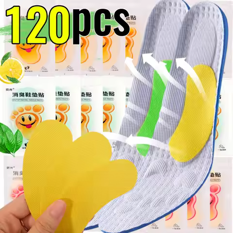 120/12pcs Shoes Deodorant Sweat-Absorbing Sticker Deodorant Foot Odor Deodorant Sneaker Smell Fresh 