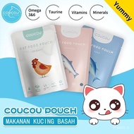 COUCOU Makanan Basah Kucing Premium Pouch 85gr (Makanan Kucing Basah) Wet Food makanan kucing murah