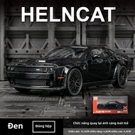 Xe Ô Tô Đồ Chơi Kim Loại Đúc Tỷ Lệ 1:32 Dodge Challenger Hellcat Có Chức Năng Kéo Lùi Đèn Và Âm Than