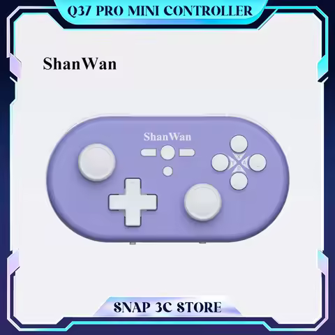 Original ShanWan Q37 Pro Mini Game Controller 4 Modes Bluetooth Hall Joystick Wireless Gamepad for S
