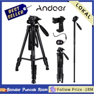 Andoer TTT-003 2-in-1 Photography Tripod Monopod Stand Aluminium Alloy 3-Way Swivel Pan Head 163cm M