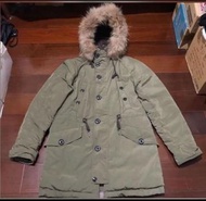 日本Nano Universe軍裝外套 連帽Parka 夾克 M65