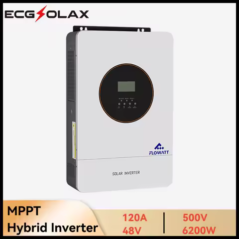 ECGSOLAX 6.2KW Solar Hybrid Inverter 120A Built-in MPPT Solar Controller 48VDC Off-Grid Inverter Cha
