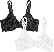 Women's Full Coverage Bra, black/white, 38DDD