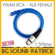YIXIAN YX1282 1.5METER RCA MALE TO XLR FEMALE CABLE | RCA TO XLR FEMALE